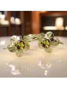 Жълт перидот 14K жълто злато Обеци Винтидж бижута vec028y